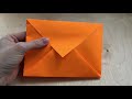 Boríték hajtogatása lépésről-lépésre, könnyű /How to make envelope with no glue, origami