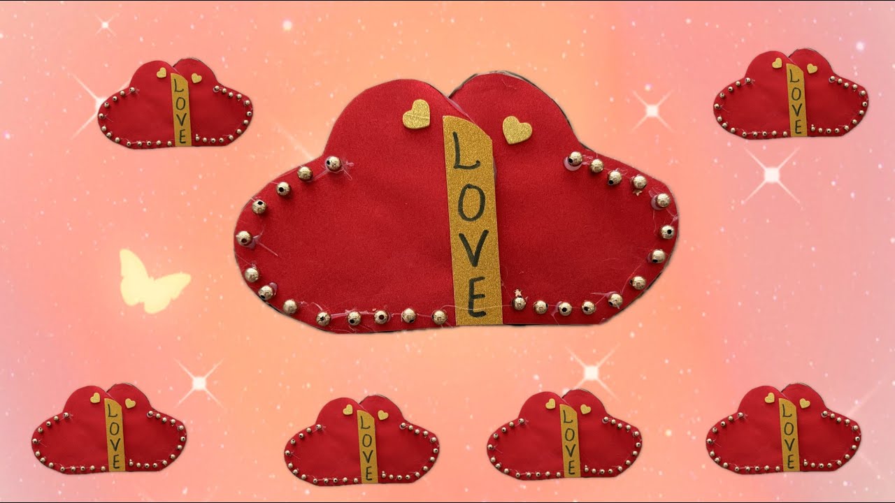 2 Hearts and one Love ❤️❤️💞Nice valentines craft # valentine 