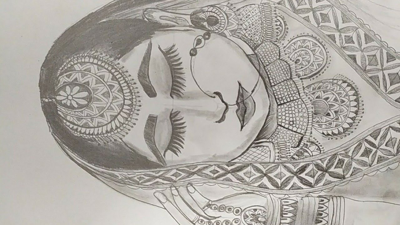 How to Draw Traditional Indian bride | Sketch Of Beautiful Bride Easy steps | Drawing of Indian Girl