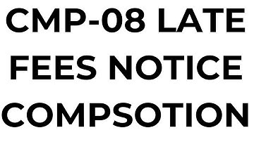 GST SCN FOR LATE FEES ON CMP-08 FOR COMPOSITION