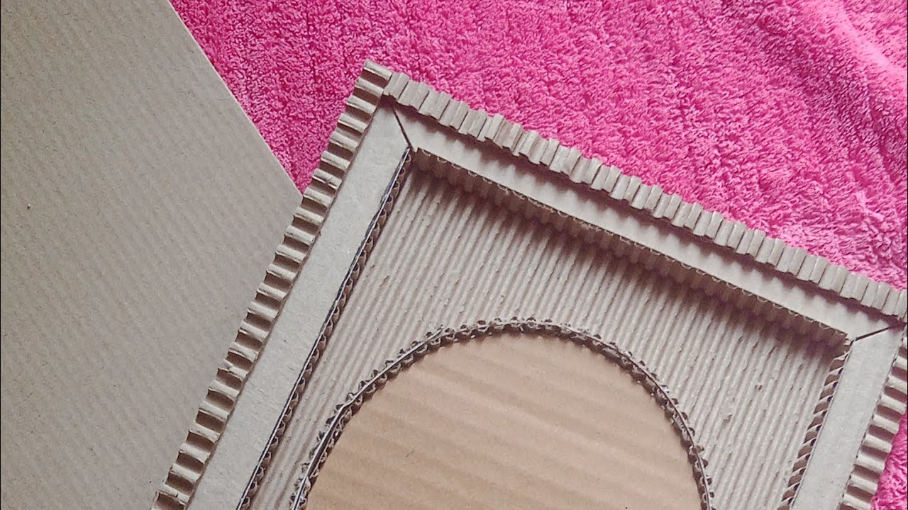 cardboard crafts / photo frame - YouTube