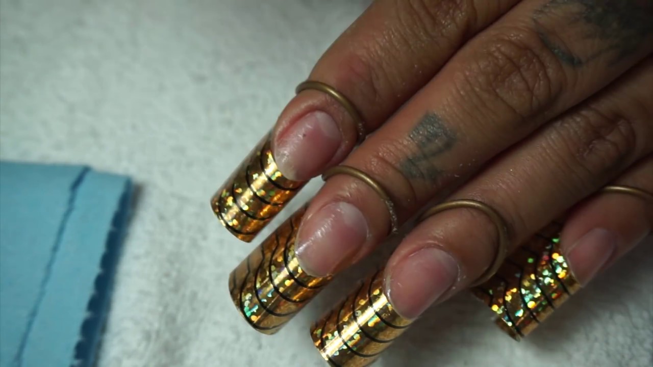 Baby teal nails (Using re-usable nail forms)