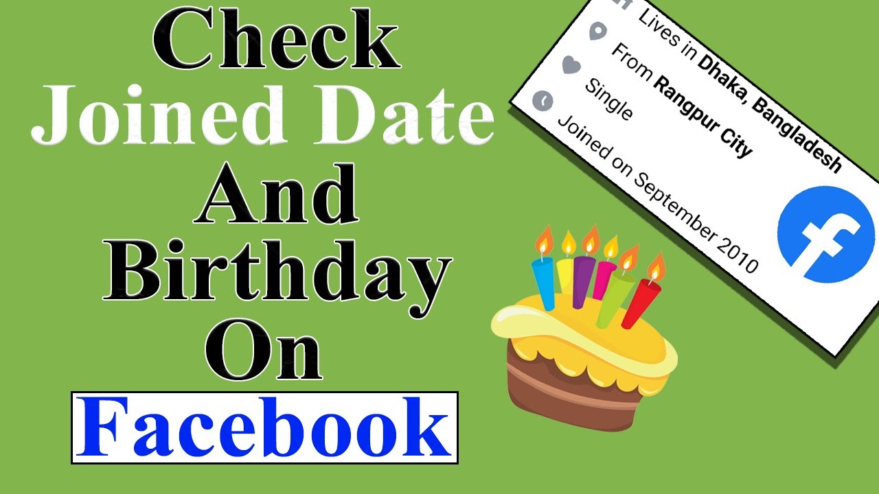 How To Check Joined Date On Facebook How To Check Date Of Birth On How To Check Joined Date On Facebook How To Check Date Of Birth On