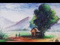 How to use oil pastel in landscape |  Amazing art world