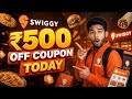 Swiggy Coupon Code Today 🚀 Flat ₹500 OFF + Free Delivery 🍔🔥 Latest Swiggy Offers 2026