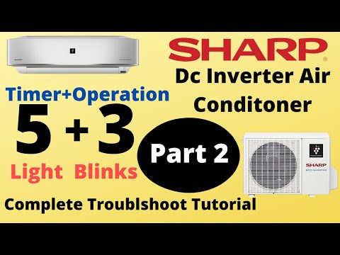 Sharp Dc Inverter AC Timer Light Blinking | Sharp AC timer 5 & Operation 3 blinks Error | Sharp ac