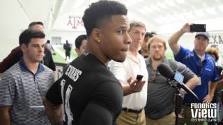 Watch as texas a&m safety justin evans speaks on nfl teams he is
meeting with & his pro day. visit us at http://thefanaticsview.com/
for daily sports videos ...