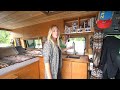 Her DIY Sprinter Camper Van - Living & Working In Her Off Grid Tiny House On Wheels