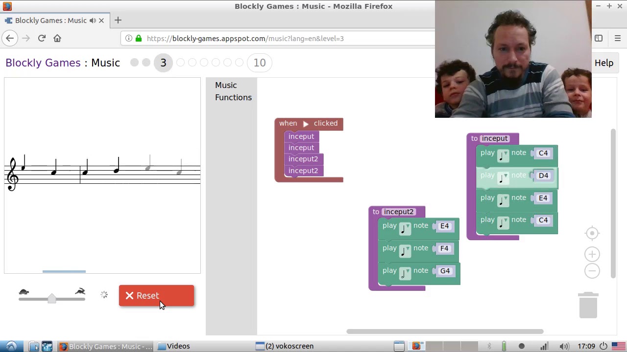 Invatam programare jucandune Blockly Games Music YouTube