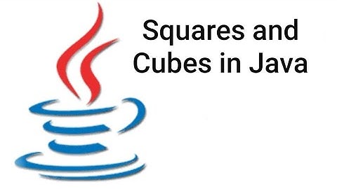 How to find the square and cube of a number in Java.