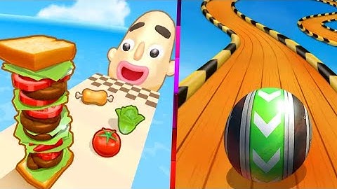 Sandwich RUNNER vs Sky rolling ball ALL LEVEL GAMEPLAY ANDROID IOS walkthrough