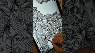 Fluid illusion pattern with line work #procreate #artartist #asmrart #fluidart #illustration #viral