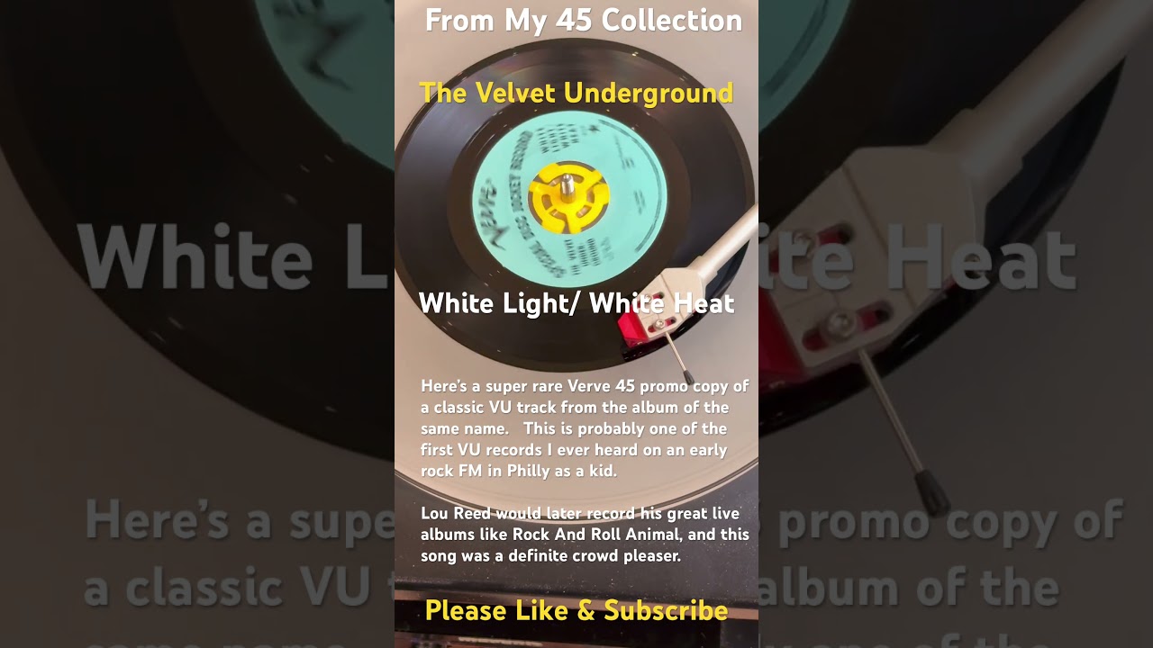 VELVET UNDERGROUND White Light rare Verve mono promo 45 