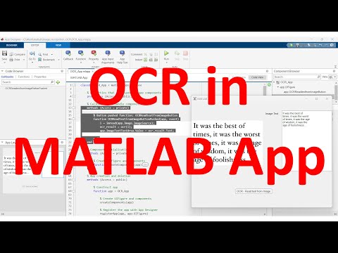 How to use OCR(Optical character recognition) for recognizing words in a image in MATLAB App R2023a?