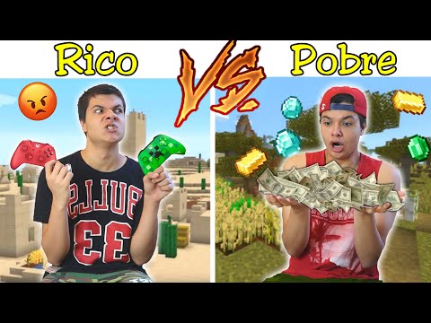 RICO VS POBRE NA ESCOLA #42 - NO MINECRAFT !!