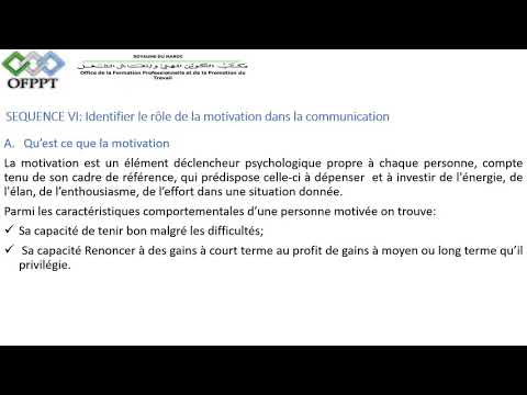 Vidéo: Quel est le rôle de la communication dans la motivation ?