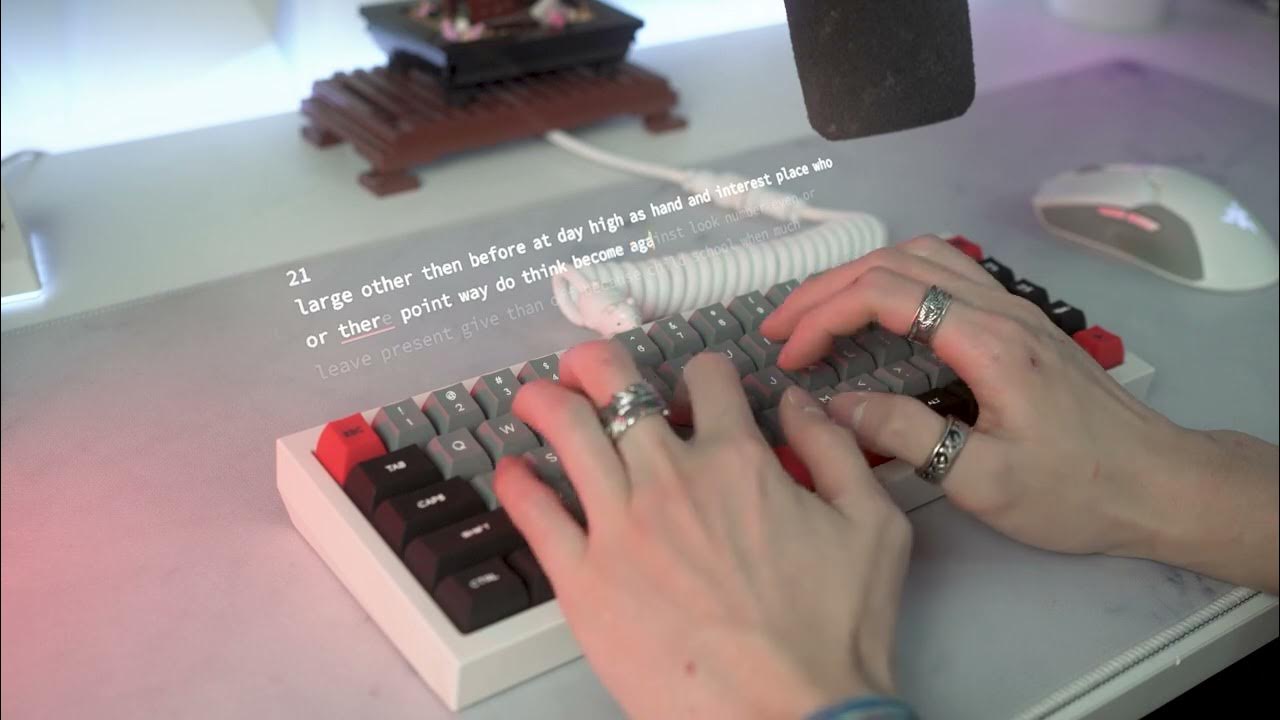 Rubber Keycaps Typing Test Qk65 with Marshmallows Switches YouTube