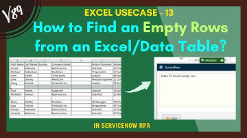 How to find a First Empty Rows/Columns from an Excel 📗? ServiceNow RPA #rpa #snow