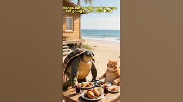 This orange cat stole the turtle