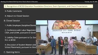 BCSD Board Board Meeting April 28, 2026