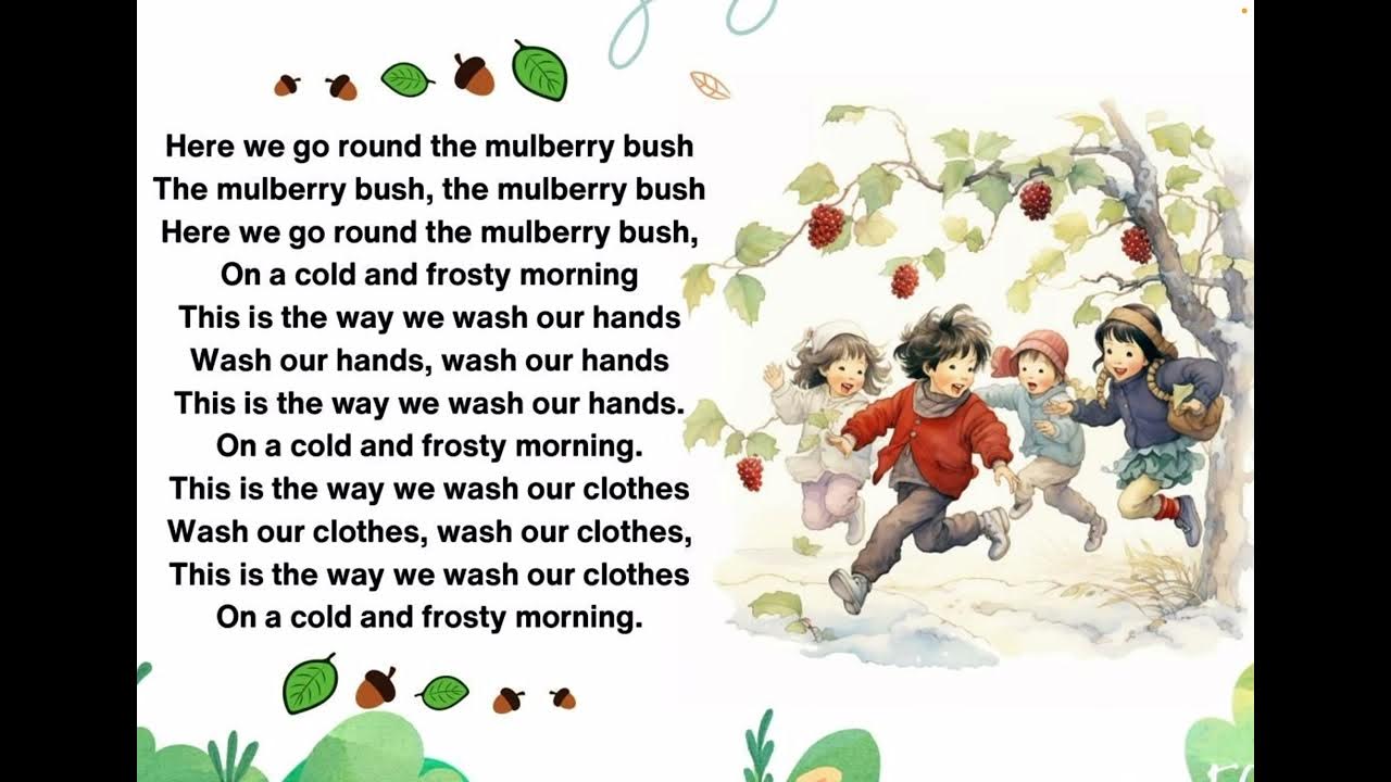 Kidzone Here We Go Round The Mulberry Bush Lyrics Here We Go Round the Mulberry Bush Nursery Rhyme Song - YouTube