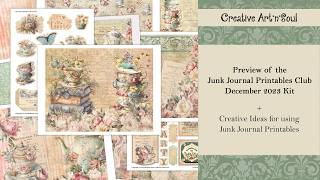 The Junk Journal Printables Club - Preview of Dec 2023 Kit