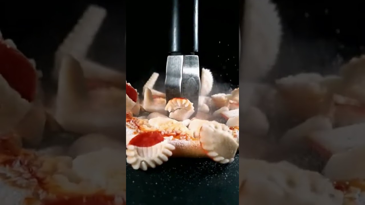 SMASHING A FROZEN PIZZA WITH A HAMMER! 🍕❄️ (Liquid Nitrogen Experiment)