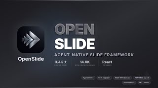 OpenSlide - AI Agent-Native Slide Framework (Full Guide)