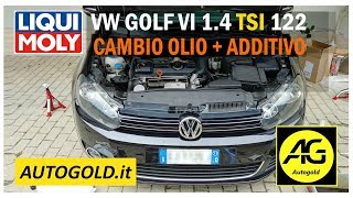 VW GOLF VI 1.4 TSI CAMBIO OLIO MOTORE - oli e additivi Liqui Moly  (Autogold.it) - YouTube