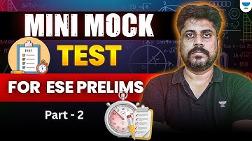 Mini Mock Test For ESE Prelims | PYQs Practice – Part 2 | Boost Your Prep! Manoj Singh Chauhan