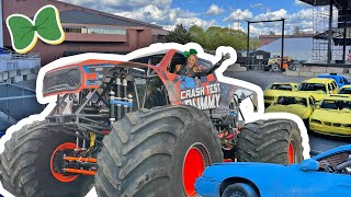 Monster Trucks For Toddlers | Brecky Breck Exploring Monster Trucks All Day Long