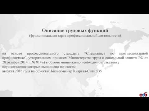 Описание трудовых функций (функциональная карта профессиональной деятельности)
