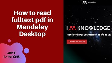 #usm  #usmlibrarytv How to read fulltext pdf in Mendeley Desktop
