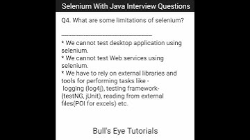Selenium Interview Questions and Answers | part 4 | #shorts  #seleniumwithjava #automationtesting