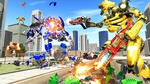 Air Jet  Robot Car Transform Game, || Android Gameplay