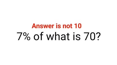 7% van wat 70 is? Het antwoord is niet 10. Oekraïne Wiskunde Test #wiskunde #percentages #oekraïne