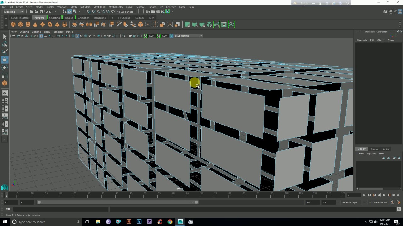 Modelling properties in MAYA2016