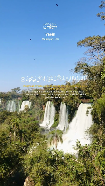 Surah yasin dan air terjun yang indah #muratal #sejutaquran #shots #shortvideo