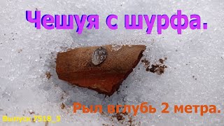 Чешуя с шурфа. Рыл вглубь 2 метра. Частицы золота!