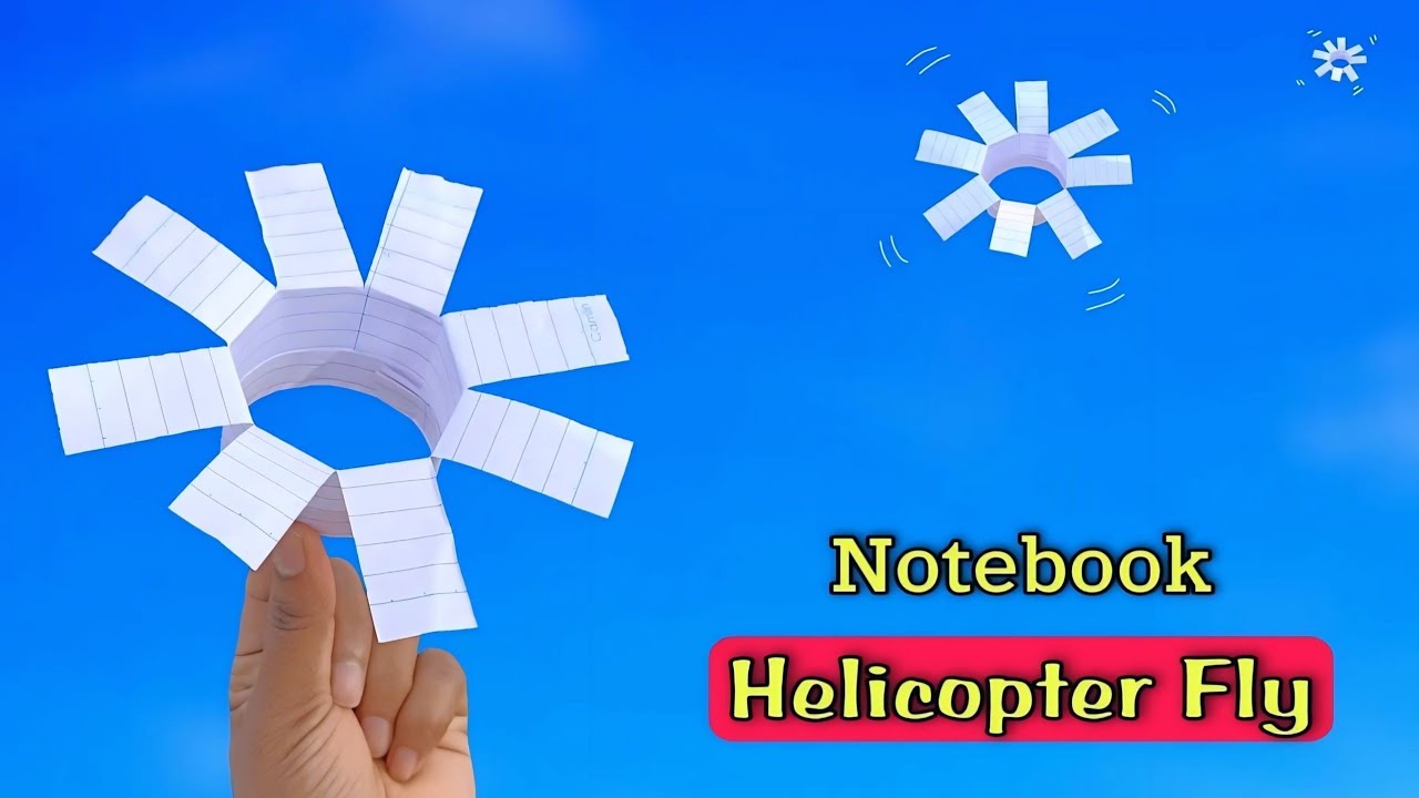 flying best helicopter, paper notebook helicopter plane, flying new toy, how to fly toy helicopter