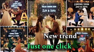 ✌️Happy engagement & Nikah coming soon ai images kaise generate kare free, nikah ai images 👌👌 screenshot 4
