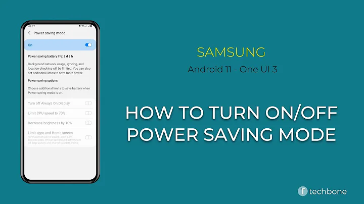 How to Turn On/Off Power saving mode - Samsung [Android 11 - One UI 3]