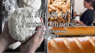 FULL month of EASY pantry dinners | #threeriverschallenge | January 2024