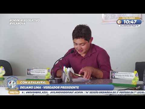#VilaNovadoPiauí #CMVN | 14ª Sessão Ordinária do 3º Período da 7ª Legislatura