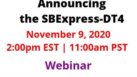 sbexpress dt4 announcement