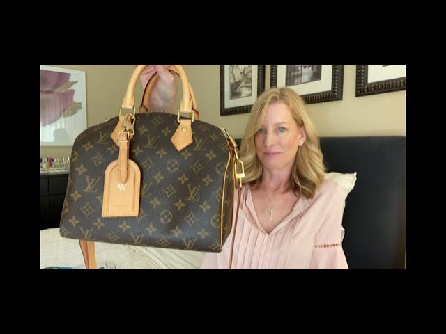 Louis Vuitton LV Speedy damier azur Beige Leather ref.237535