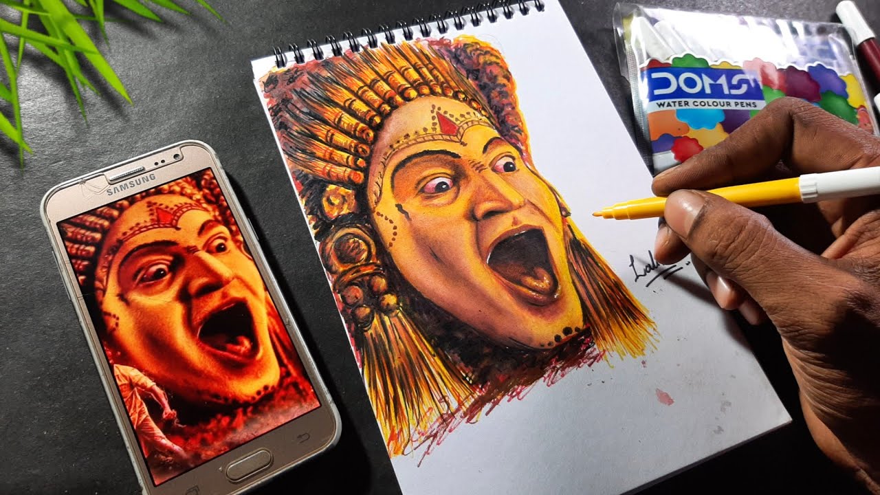 Kantara Drawing 🔥 Drawing with Sketch Pen YouTube