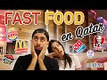 ¿Cómo es la COMIDA RÁPIDA en QATAR? • Comiendo en restaurantes FAST FOOD de Doha┃🍟 🍔┃DOHABIBIS