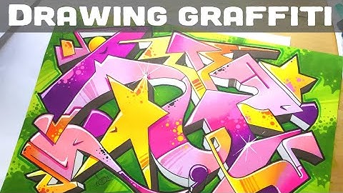 Drawing Abstract Graffiti on paper // Promarker drawing // Graffiti art