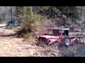 Dodge M37 Getting out of the Mud with a Winch